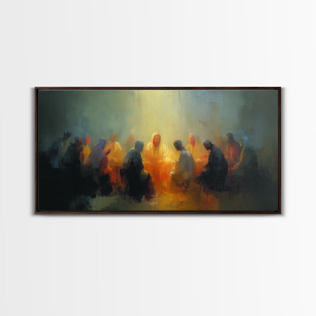 Midnight Supper – Framed Canvas Print – Christian Wall Art – Jesus Painting – Christian Art Canvas – Christian Decorations – Christian Art