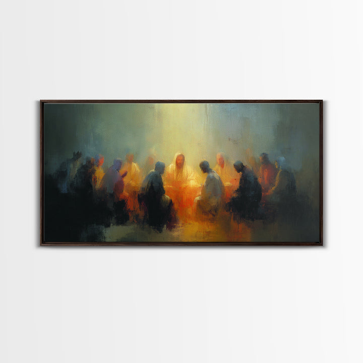 Midnight Supper – Framed Canvas Print – Christian Wall Art – Jesus Painting – Christian Art Canvas – Christian Decorations – Christian Art