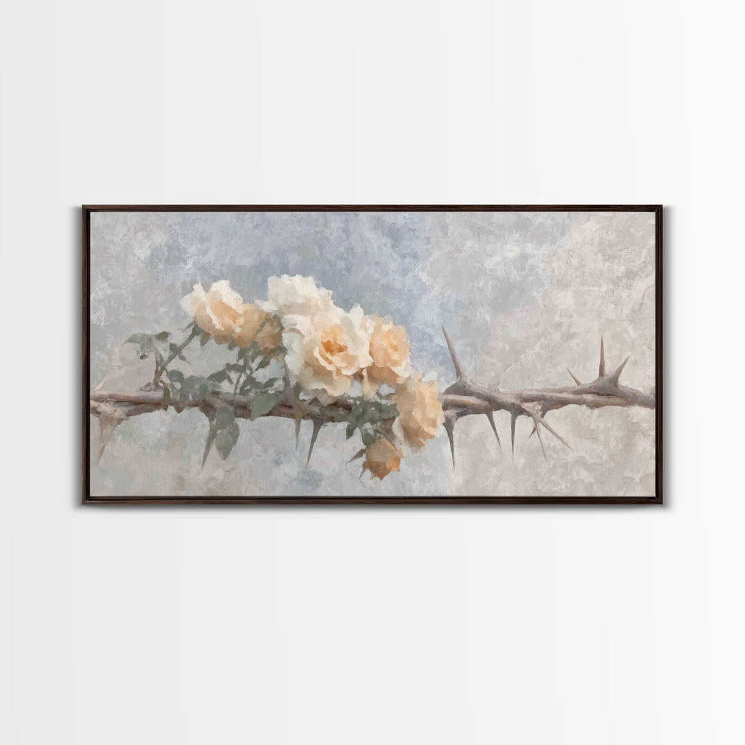 Crown Of Hope | Framed Canvas Print | Christian Art Canvas | Christian Wall Art | Christian Decor | Subtle Christian Art | Christian Painti