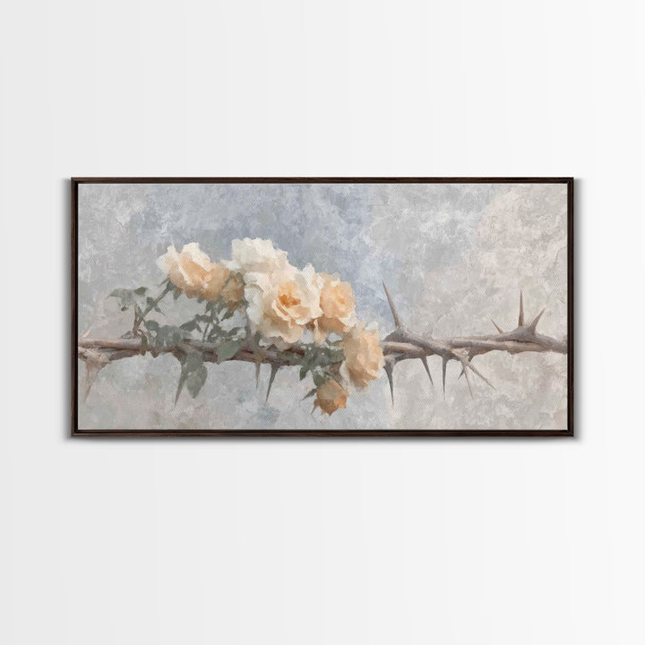 Crown Of Hope | Framed Canvas Print | Christian Art Canvas | Christian Wall Art | Christian Decor | Subtle Christian Art | Christian Painti