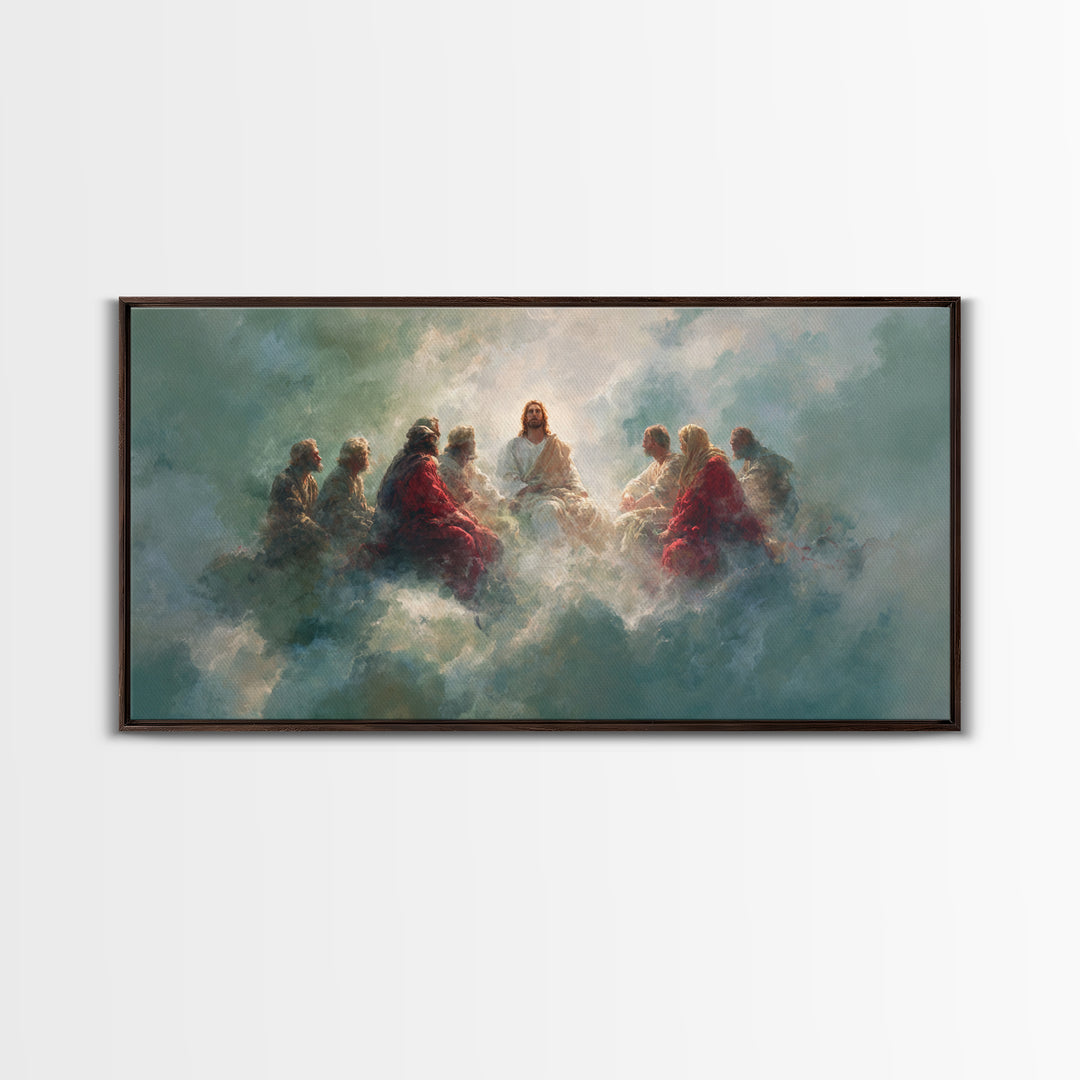 Heavenly Counsel – Framed Canvas Print – Christian Wall Art – Jesus Painting – Christian Art Canvas – Large Christian Art – Christian Gift