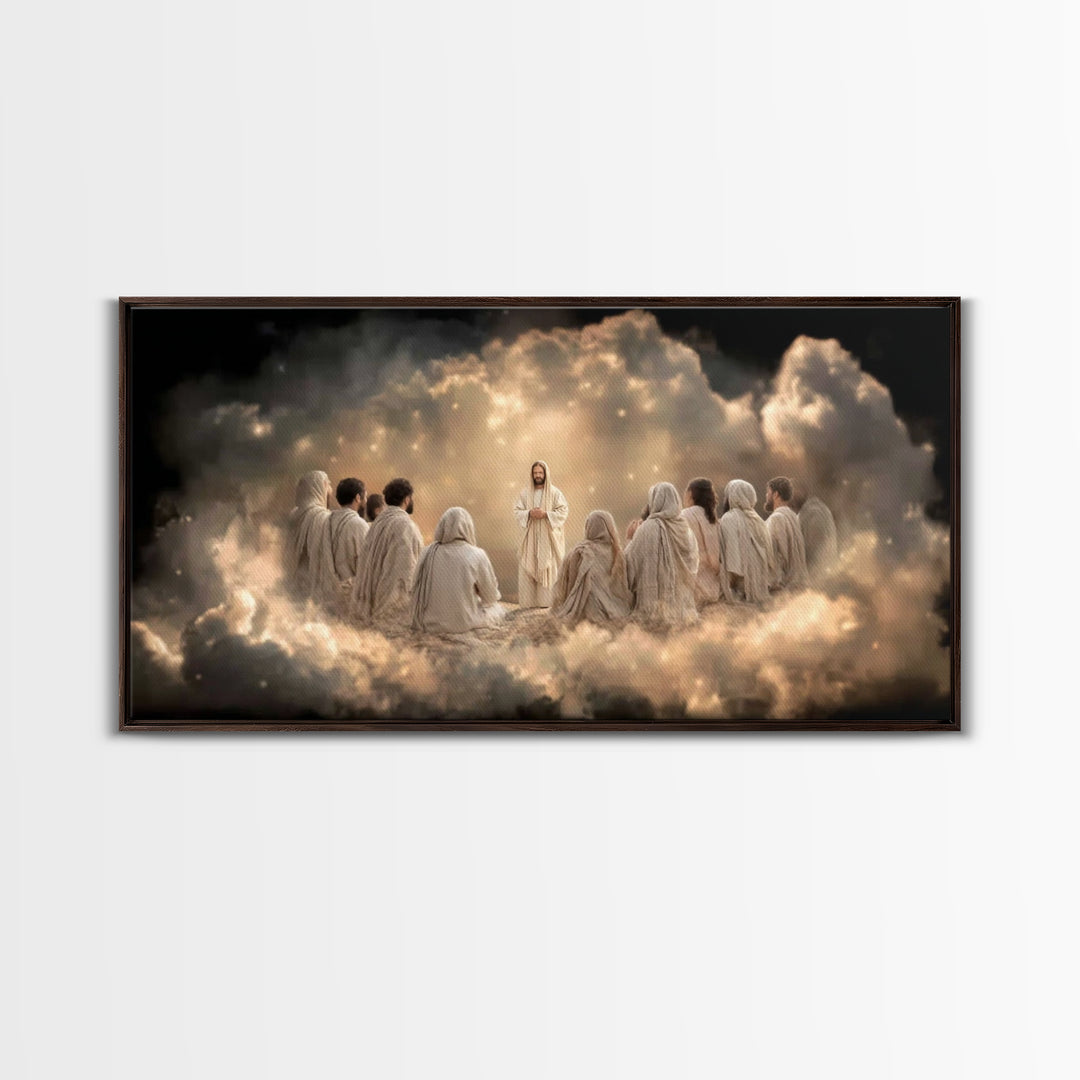 Circle Of Light – Framed Canvas Print – Christian Art Canvas – Jesus Wall Art – Modern Christian Art – Christian Decor – Large Christian Pa