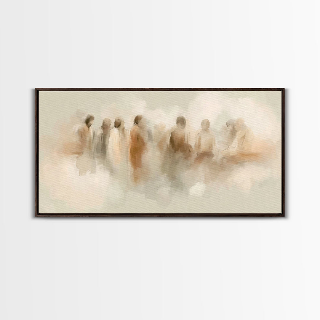 Glory In Gathering – Framed Canvas Print – Christian Wall Art – Jesus Canvas Art – Christian Decoration – Modern Christian Painting – Chris