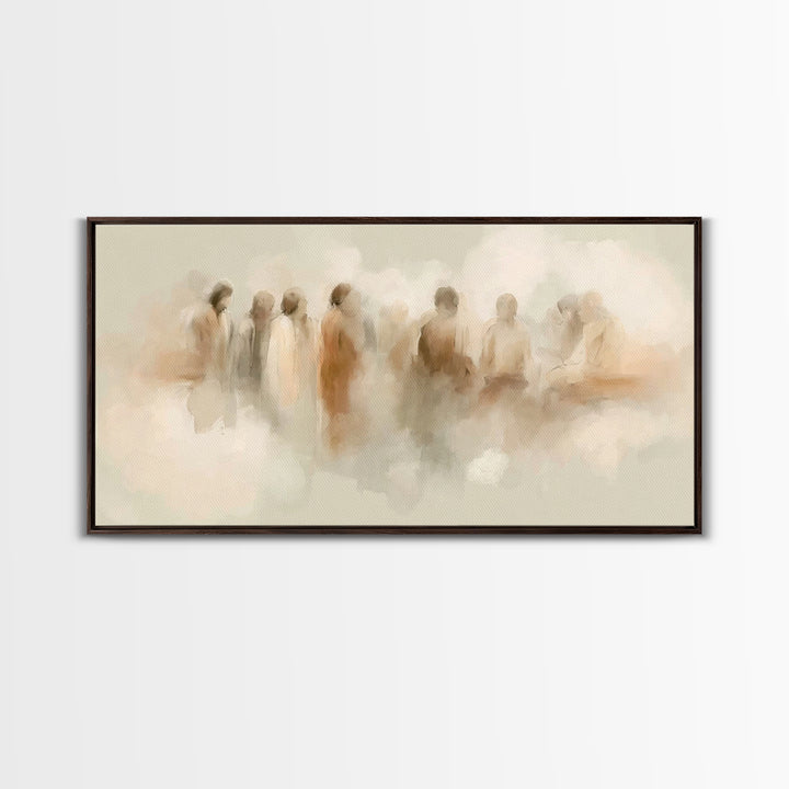 Glory In Gathering – Framed Canvas Print – Christian Wall Art – Jesus Canvas Art – Christian Decoration – Modern Christian Painting – Chris