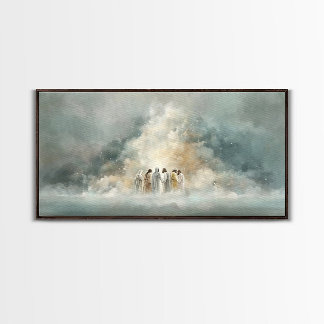 Cloudborne Fellowship – Framed Canvas Print – Christian Art Print – Minimalist Christian Art – Christian Wall Art – Subtle Christian Painti