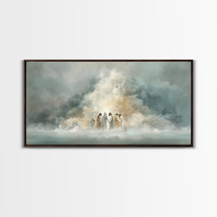 Cloudborne Fellowship – Framed Canvas Print – Christian Art Print – Minimalist Christian Art – Christian Wall Art – Subtle Christian Painti