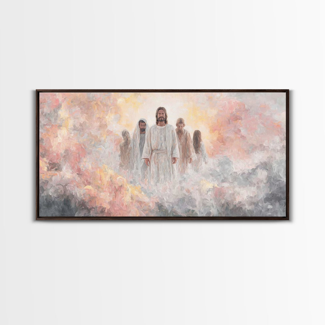 Sacred Assembly – Framed Canvas Print – Christian Art Canvas – Jesus Painting – Christian Art Work – Modern Christian Art – Large Christian