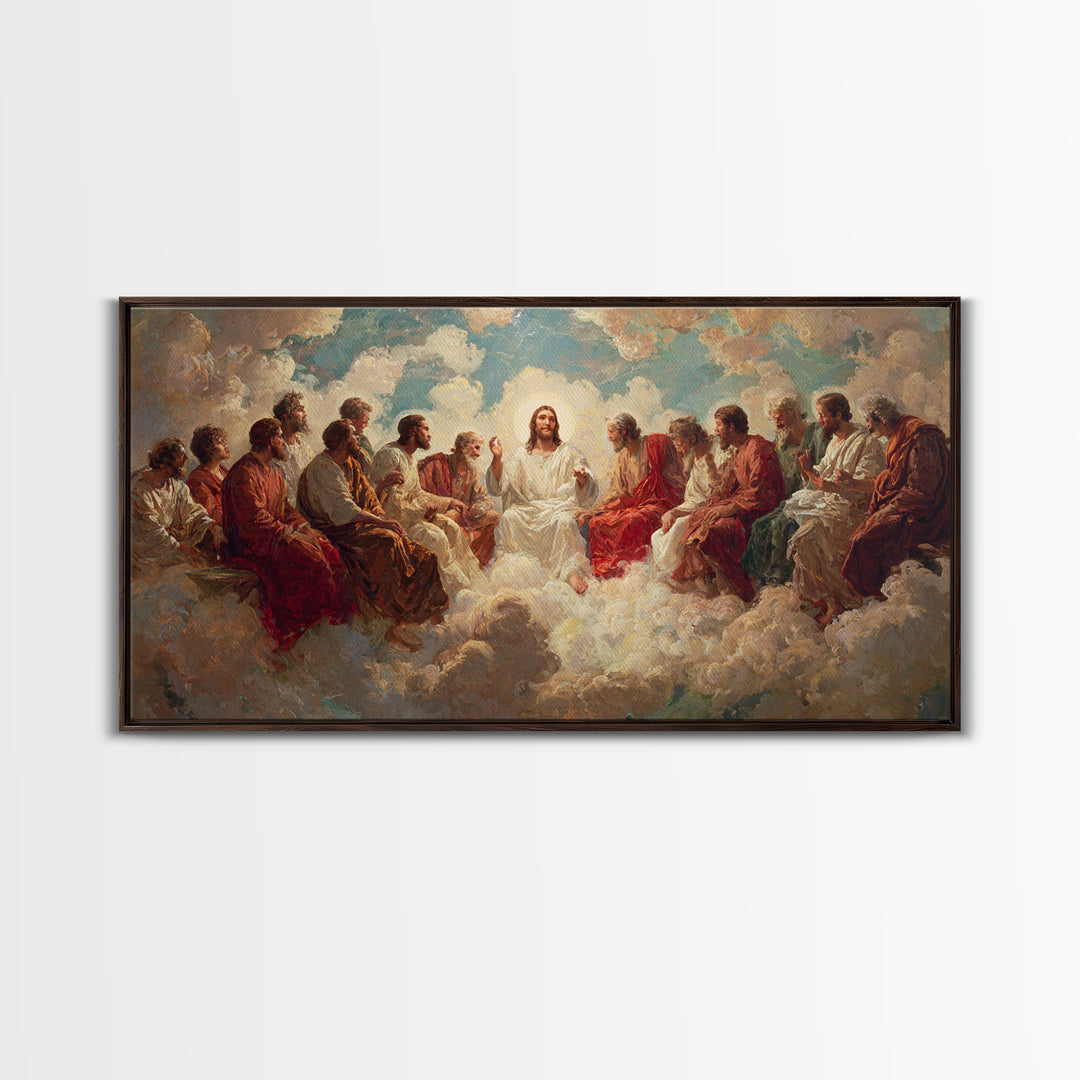Rising In Radiance – Framed Canvas Print – Christian Wall Art – Jesus Painting Canvas – Christian Art Gift – Christian Christmas Art – Mode