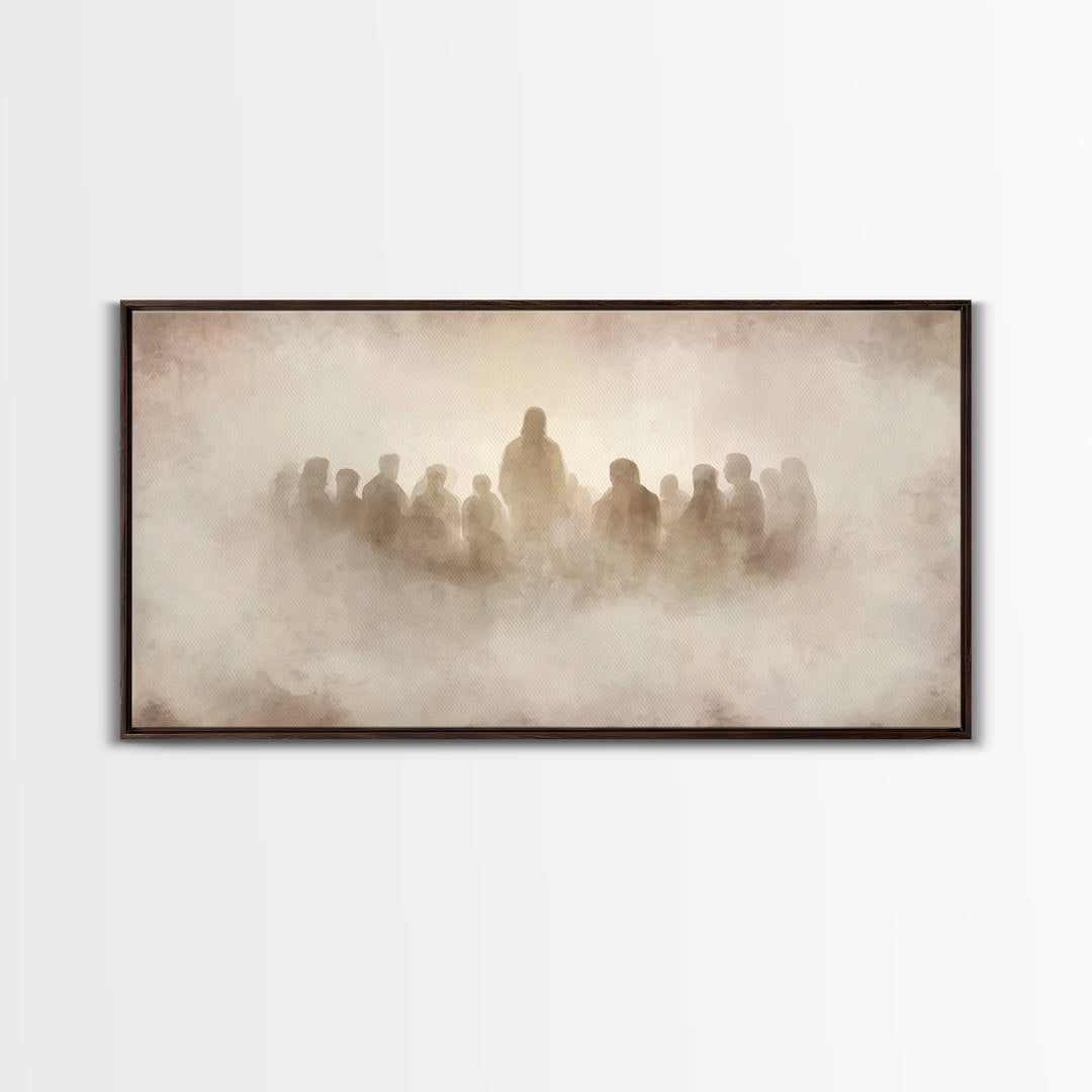Gathered In Light – Framed Canvas Print – Christian Art Canvas – Christian Wall Art – Jesus Art Print – Christian Decoration – Modern Chris