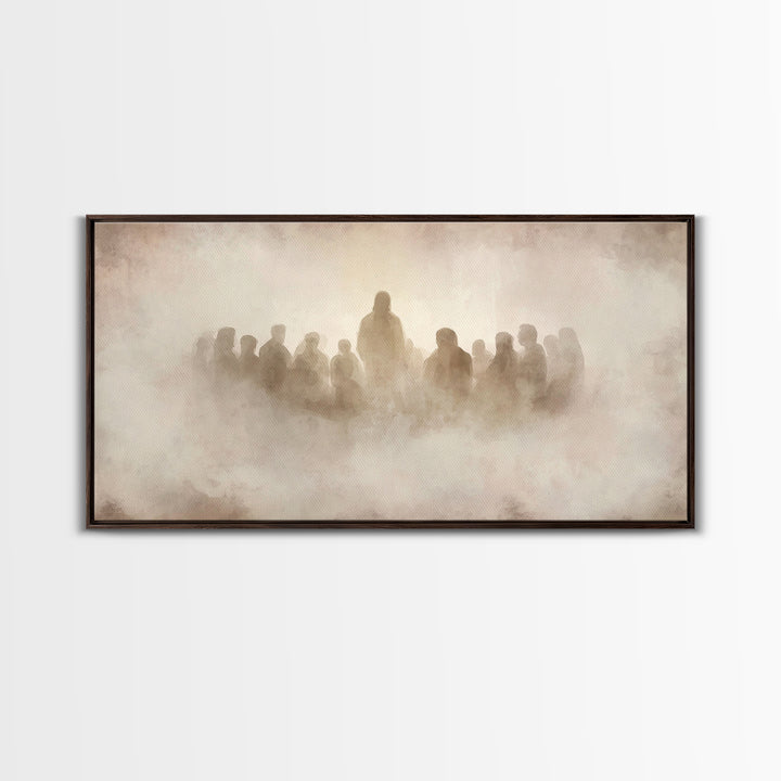 Gathered In Light – Framed Canvas Print – Christian Art Canvas – Christian Wall Art – Jesus Art Print – Christian Decoration – Modern Chris