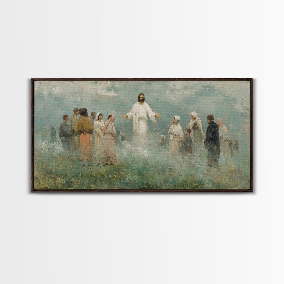 Holy Communion – Framed Canvas Print – Christian Art Print – Christian Wall Art – Jesus Canvas Art – Christian Art Gift – Large Christian P