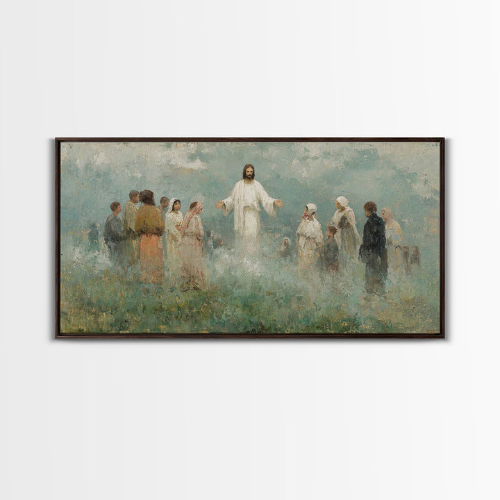 Holy Communion – Framed Canvas Print – Christian Art Print – Christian Wall Art – Jesus Canvas Art – Christian Art Gift – Large Christian P