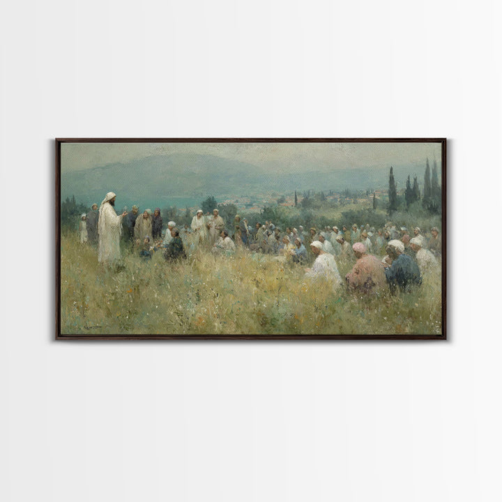 Teachings Of Peace – Framed Canvas Print – Christian Art Canvas – Christian Wall Art – Jesus Painting – Christian Decor – Modern Christian