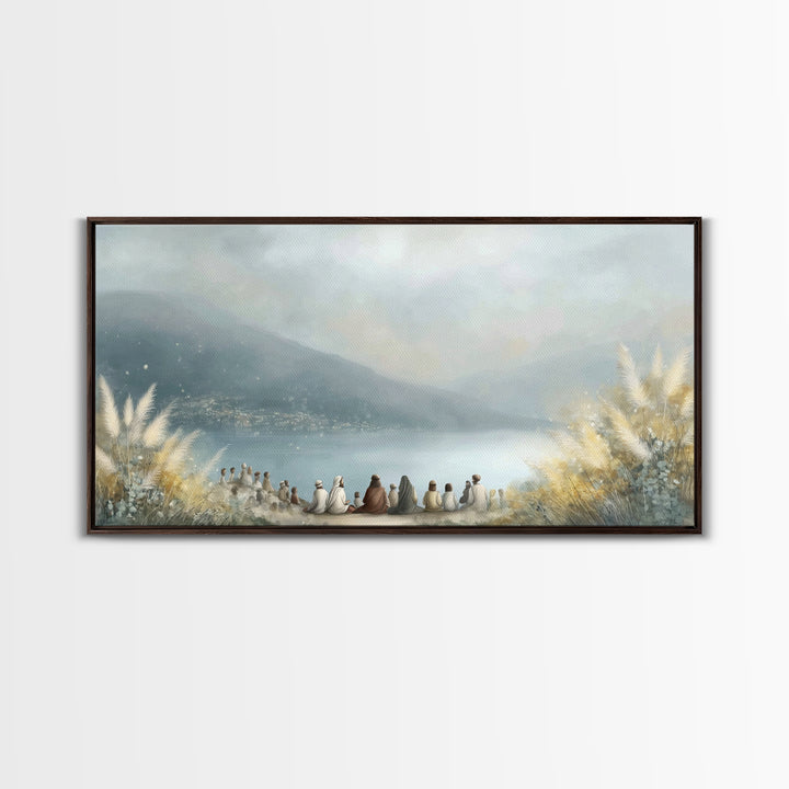 Harbor Of Light – Framed Canvas Print – Christian Art Canvas – Christian Wall Art – Jesus Painting – Modern Christian Art – Christmas Art P