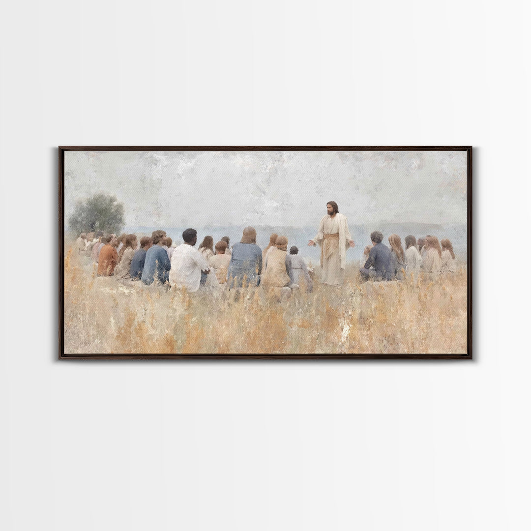 Quiet Revelation – Framed Canvas Print – Christian Art Canvas – Jesus Painting – Moody Christian Art – Christian Wall Art – Christian Chris