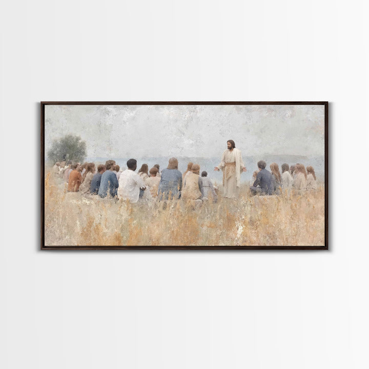 Quiet Revelation – Framed Canvas Print – Christian Art Canvas – Jesus Painting – Moody Christian Art – Christian Wall Art – Christian Chris