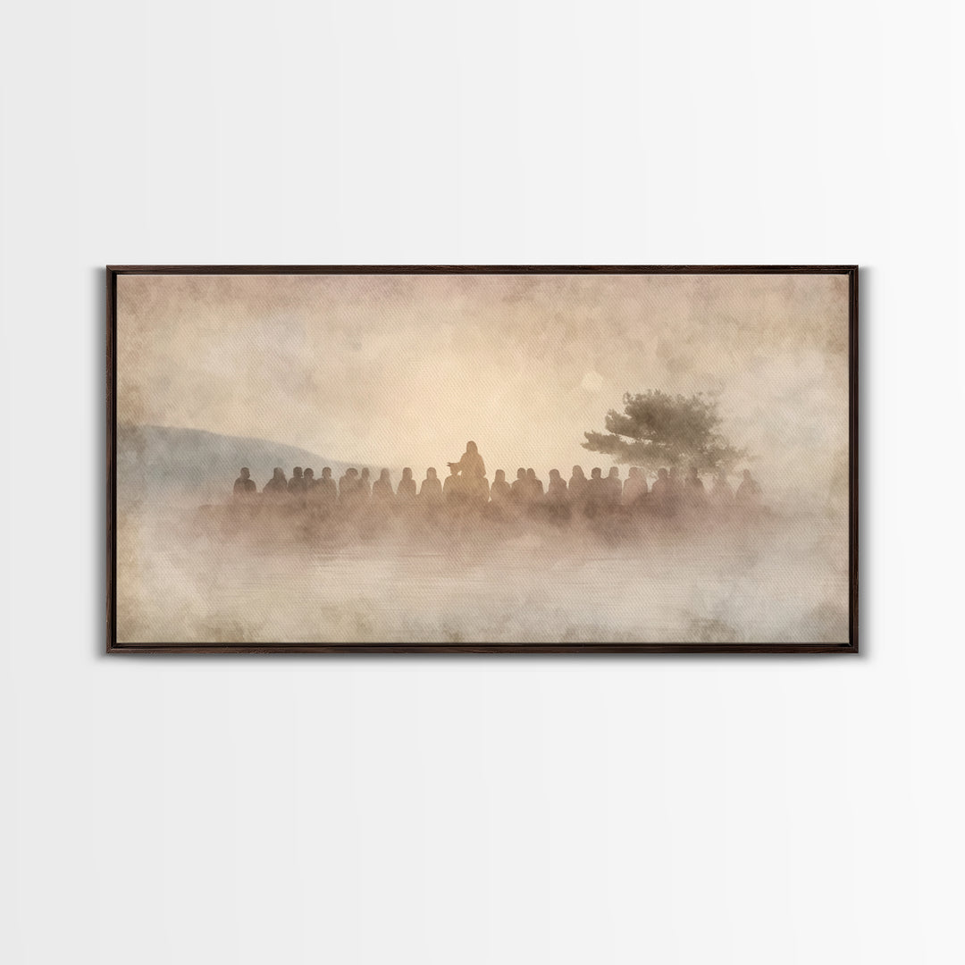 Light Of Salvation – Framed Canvas Print – Christian Art Canvas – Vintage Christian Art – Christian Wall Art – Jesus Painting – Christmas A