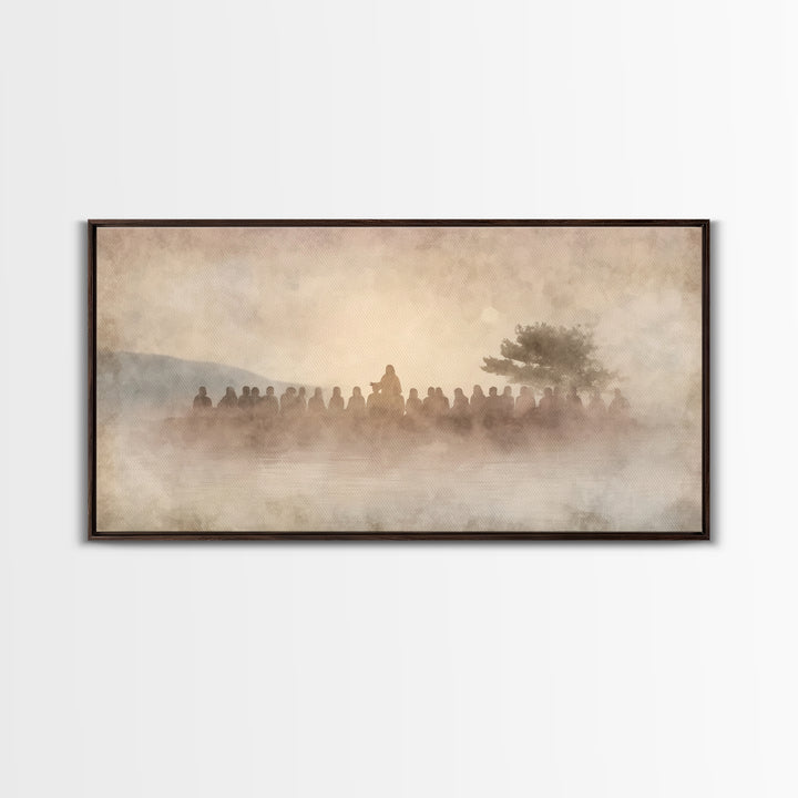 Light Of Salvation – Framed Canvas Print – Christian Art Canvas – Vintage Christian Art – Christian Wall Art – Jesus Painting – Christmas A
