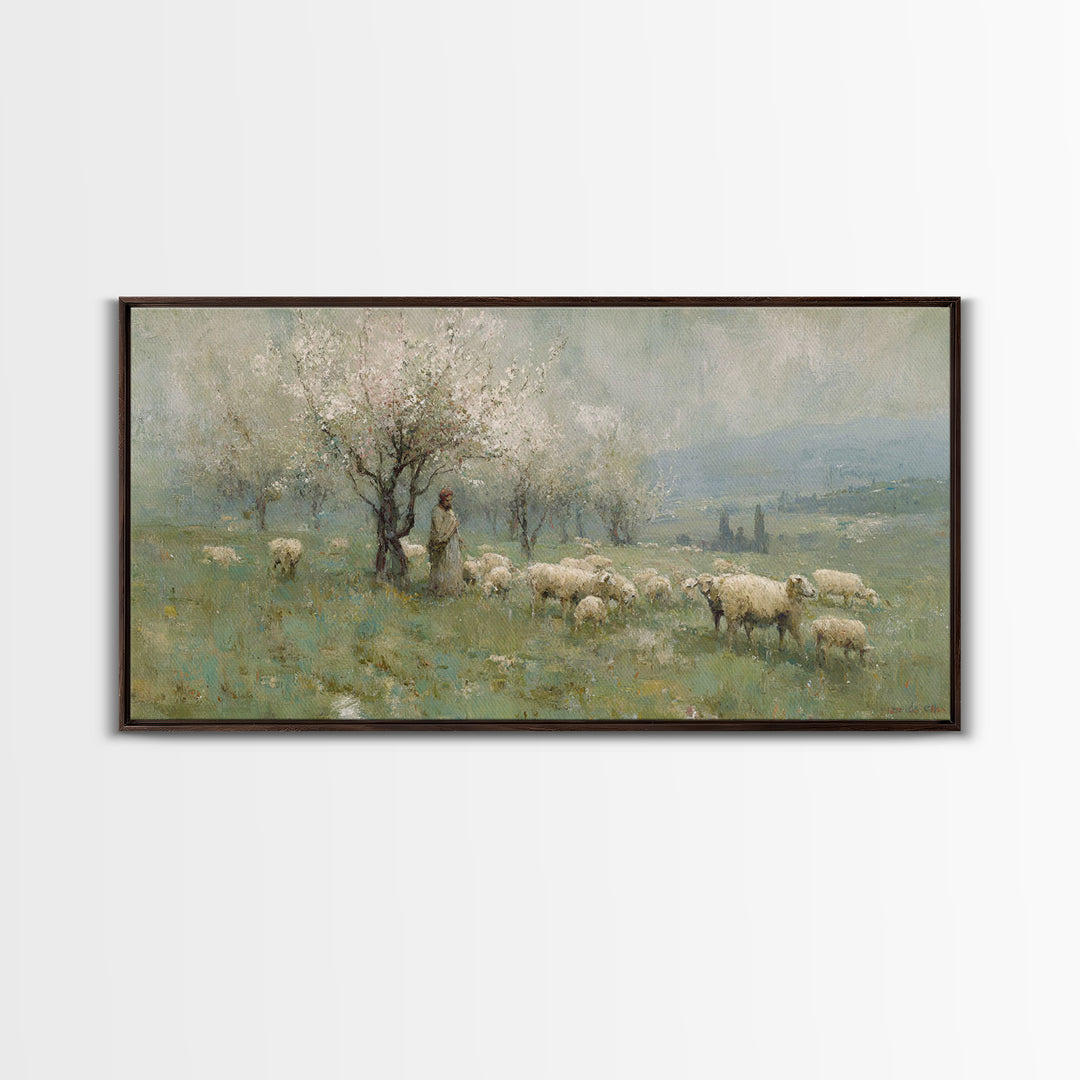Valley Of Guidance – Framed Canvas Print – Christian Wall Art – Christian Art Canvas – Jesus Painting – Vintage Christian Art – Christian D