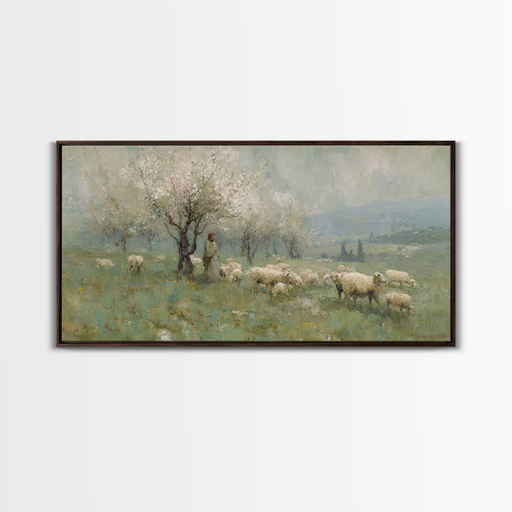 Valley Of Guidance – Framed Canvas Print – Christian Wall Art – Christian Art Canvas – Jesus Painting – Vintage Christian Art – Christian D