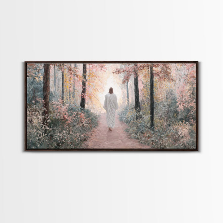 Autumn Journey – Framed Canvas Print – Christian Art Canvas – Christian Painting – Jesus Painting – Christian Wall Art – Modern Christian A
