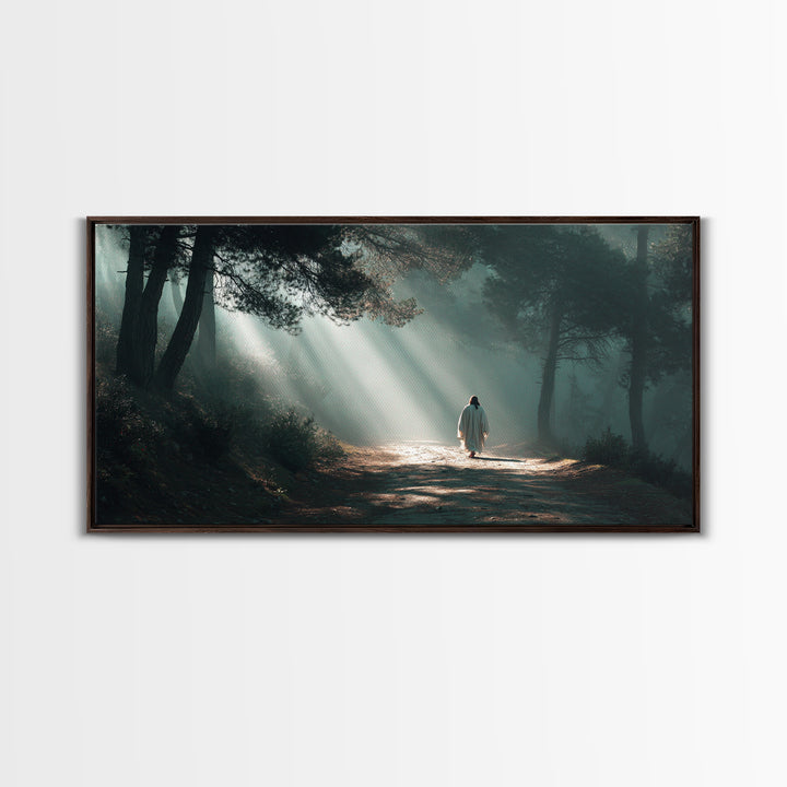 Sacred Silence – Framed Canvas Print – Christian Art Canvas – Christian Wall Art – Jesus Painting – Christian Art Work – Minimalist Christi