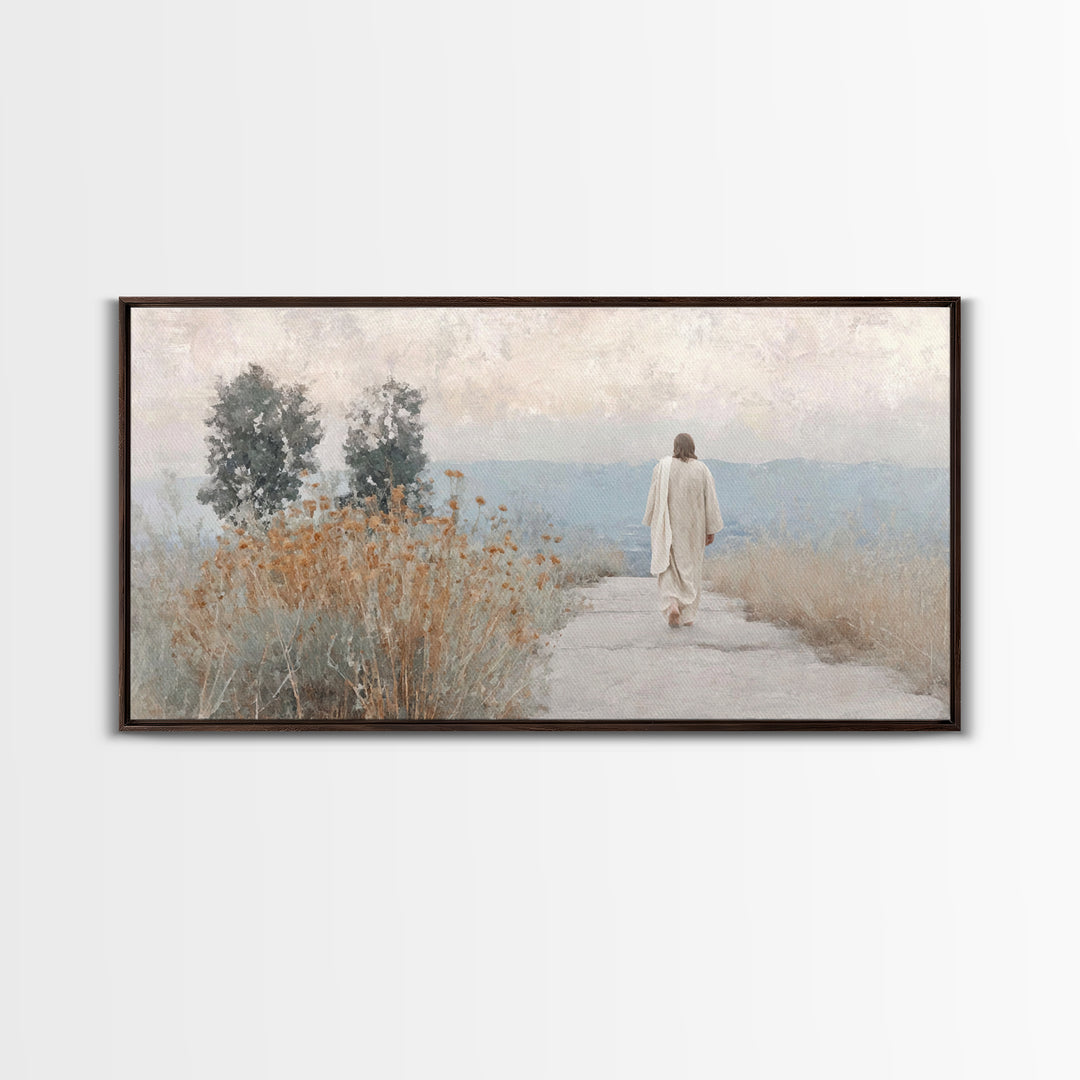 Horizon Of Peace | Framed Canvas Print | Christian Art Canvas | Jesus Painting | Christian Decor | Christmas Art