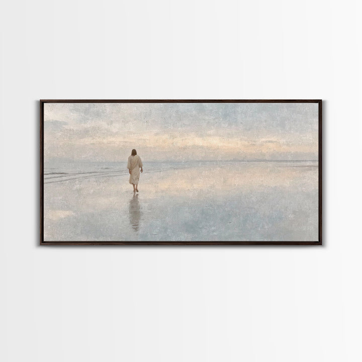 Dawn Of Mercy – Framed Canvas Print – Christian Wall Art – Jesus Painting – Christian Art Canvas – Christian Christmas Art – Christian Gift