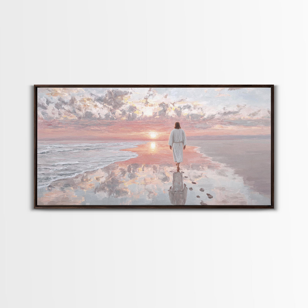Path Of Grace – Framed Canvas Print – Christian Art Canvas – Jesus Painting – Christian Wall Art – Christmas Art Prints – Christian Decorat