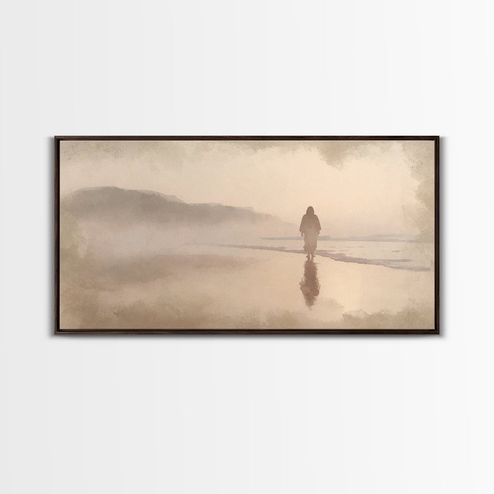 Calm Redeemer – Framed Canvas Print – Christian Art Canvas – Christian Wall Art – Jesus Painting – Christian Christmas Art – Moody Christia
