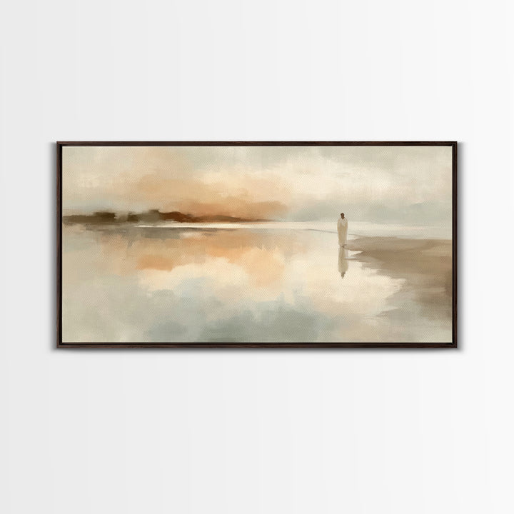 Misty Covenant – Framed Canvas Print – Christian Art – Jesus Painting – Christian Wall Art – Christian Art Canvas – Subtle Christian Art