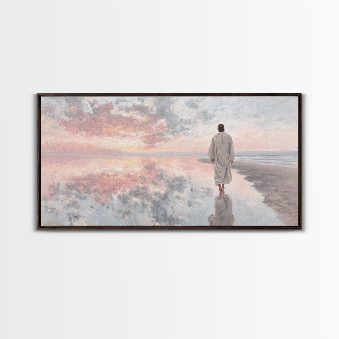 River Of Light – Framed Canvas Print – Christian Wall Art – Christian Art Canvas – Large Christian Art – Jesus Painting – Christmas Art