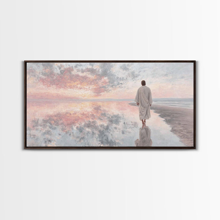 River Of Light – Framed Canvas Print – Christian Wall Art – Christian Art Canvas – Large Christian Art – Jesus Painting – Christmas Art