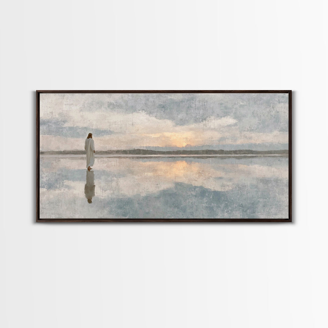 Evening Promise – Framed Canvas Print – Christian Art Canvas – Christian Painting – Jesus Painting – Christmas Art – Christian Wall Art