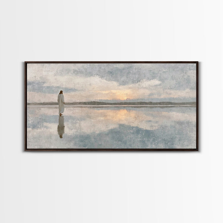 Evening Promise – Framed Canvas Print – Christian Art Canvas – Christian Painting – Jesus Painting – Christmas Art – Christian Wall Art