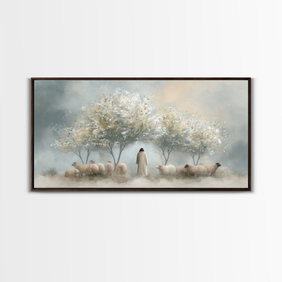 Blossom Keep – Framed Canvas Print – Christian Art Print – Christian Art Canvas – Christian Wall Art – Jesus Painting – Modern Christian Pa