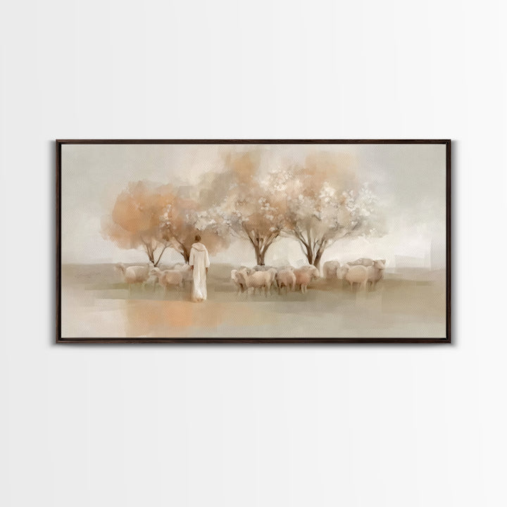 Pasture Bloom – Framed Canvas Print – Christian Wall Art – Christian Art Canvas – Christian Painting – Subtle Christian Paintings – Christi