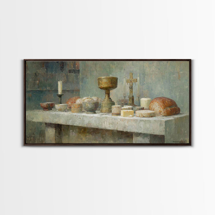 Sanctuary Offering, Framed Canvas Print, Christian Wall Art, Christian Art Canvas, Moody Christian Art, Christian Painting, Christian Chris