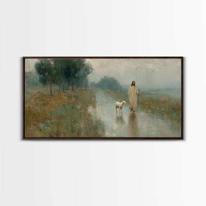 Morning Path Grace – Framed Canvas Print – Christian Wall Art – Jesus Painting – Christian Art Canvas – Christian Decor – Christian Art