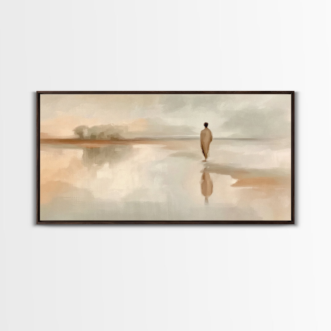 Gentle Spirit Trail | Framed Canvas Print | Christian Art Canvas | Christian Wall Art | Jesus Painting | Christian Gift Ideas | Christmas A