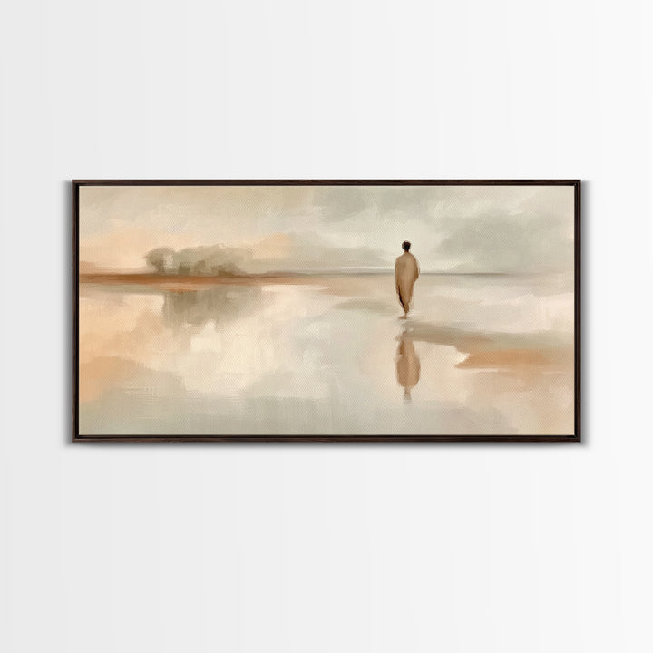 Gentle Spirit Trail | Framed Canvas Print | Christian Art Canvas | Christian Wall Art | Jesus Painting | Christian Gift Ideas | Christmas A