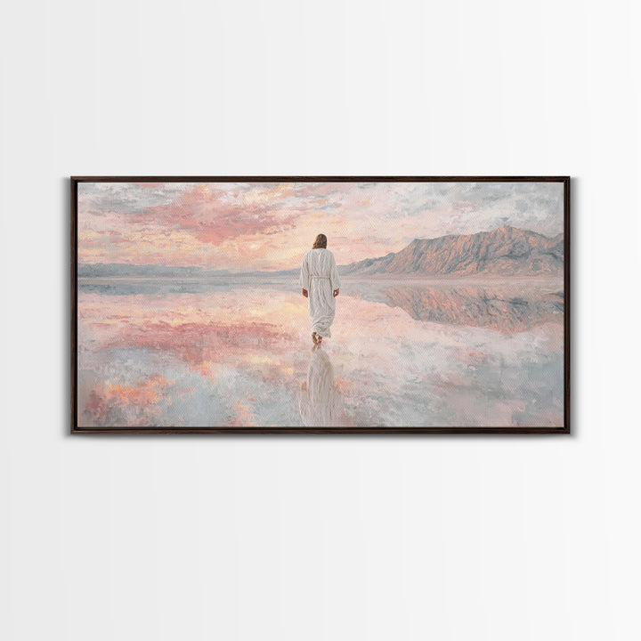 Twilight Grace Walk – Framed Canvas Print – Christian Wall Art – Christian Art Canvas – Jesus Painting – Christian Gift – Christian Christm