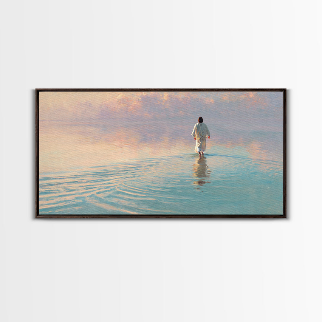 Dawn Of Mercy – Framed Canvas Print – Christian Wall Art – Christian Art Canvas – Jesus Painting – Christian Christmas Art – Christmas Art