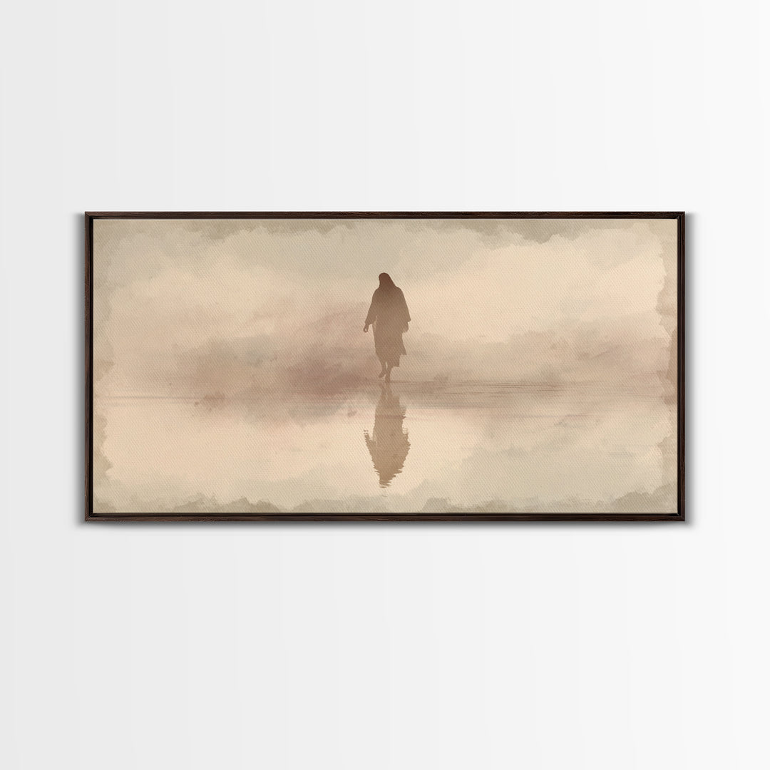 Gentle Morning Light – Framed Canvas Print – Christmas Art – Christian Christmas Art – Christian Art Canvas – Christian Wall Art – Jesus Pa