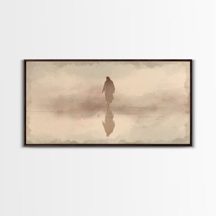 Gentle Morning Light – Framed Canvas Print – Christmas Art – Christian Christmas Art – Christian Art Canvas – Christian Wall Art – Jesus Pa