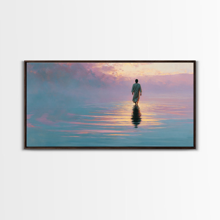 Fields Of Grace – Framed Canvas Print – Christian Wall Art – Christmas Art – Christian Art Canvas – Christian Christmas Art – Jesus Paintin