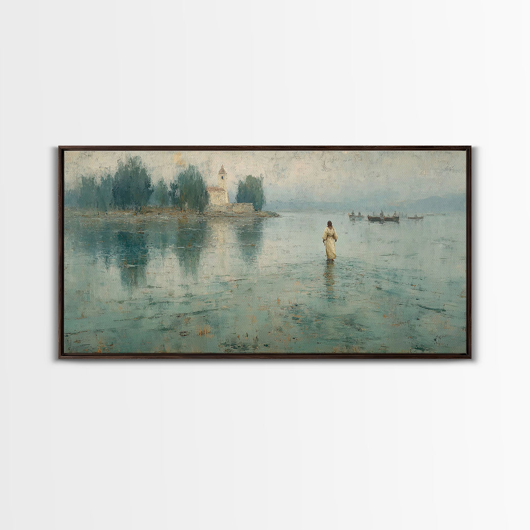 Sky Of Promise – Framed Canvas Print – Christian Christmas Art – Christian Wall Art – Christian Art Canvas – Jesus Painting – Christmas Art