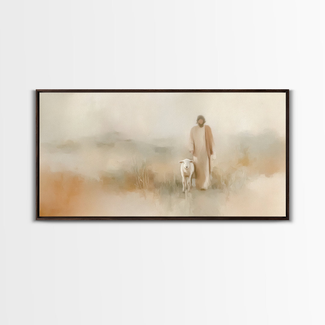 Morning Hope Walk – Framed Canvas Print – Christian Art Canvas – Jesus Christmas Art – Christian Paintings – Christian Wall Art – Grace