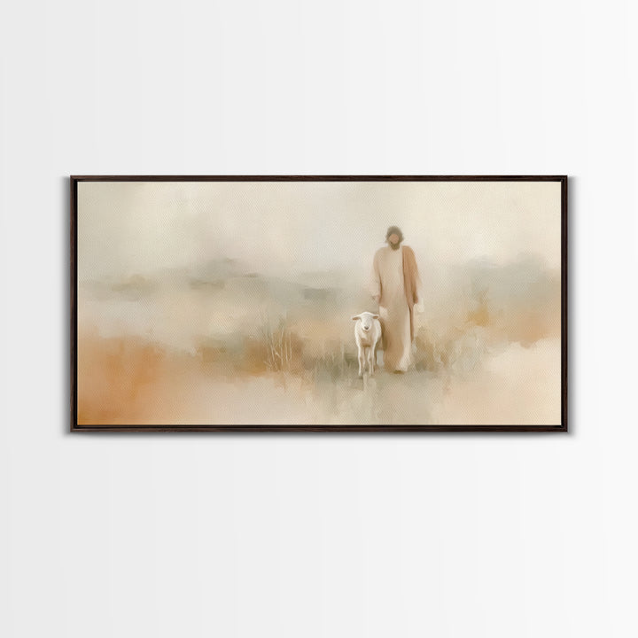 Morning Hope Walk – Framed Canvas Print – Christian Art Canvas – Jesus Christmas Art – Christian Paintings – Christian Wall Art – Grace