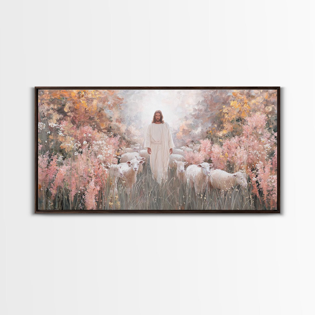Garden Of Light – Framed Canvas Print – Christian Art Canvas – Christian Painting – Jesus Art Print – Christian Christmas Art – Christian D
